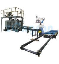 25kg面粉自動上袋及碼垛包裝線